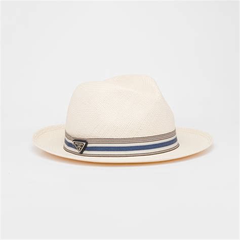 prada panama hat|Natural/bright Blue Panama hat .